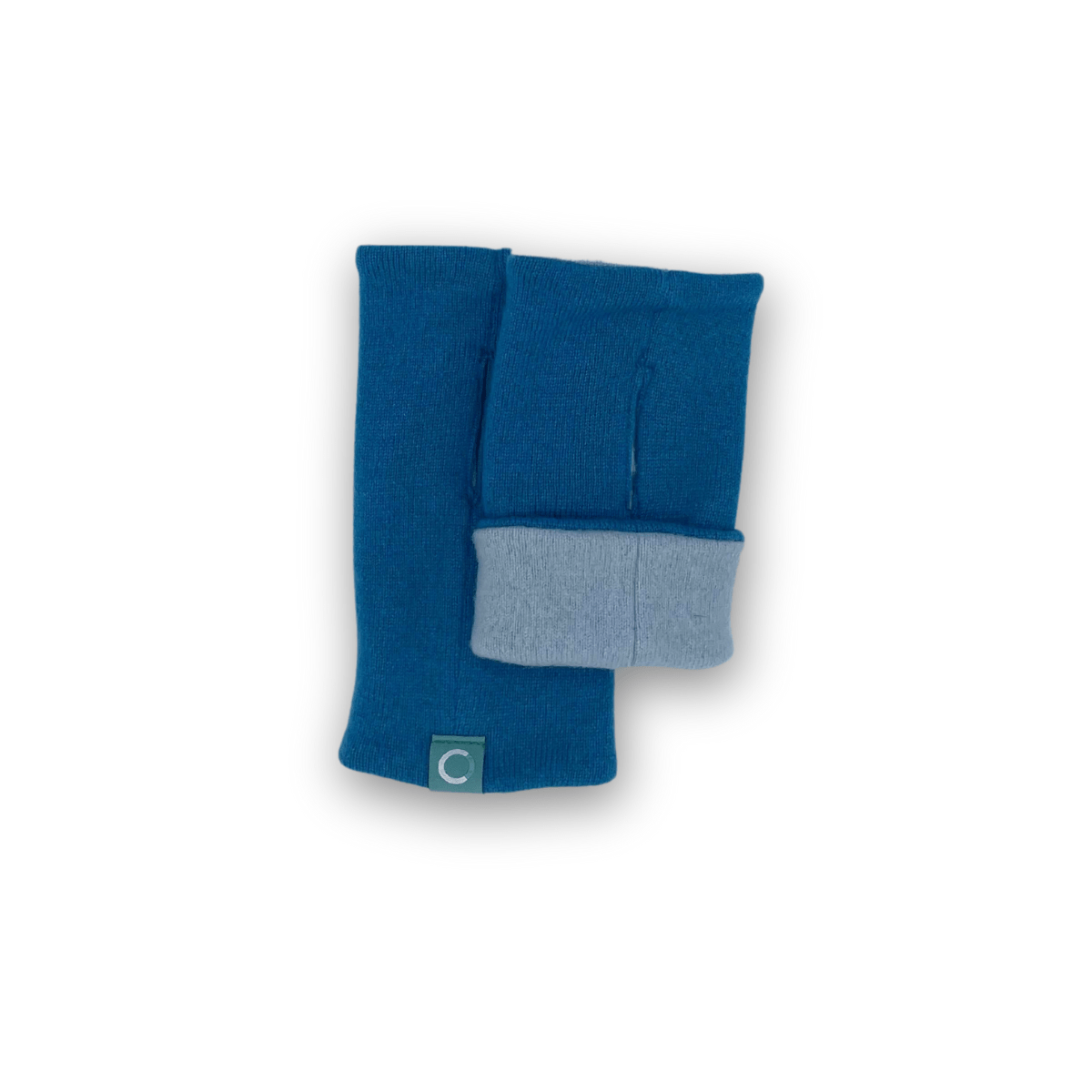 Recycled Cashmere Gloves | Ladies - Blues - Cashmere Circle