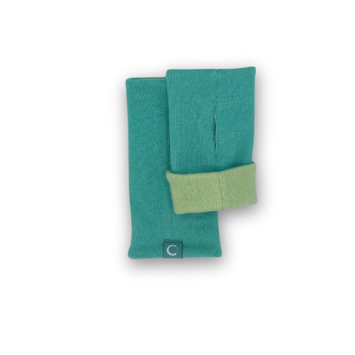 Recycled Cashmere Gloves | Ladies - Greens - Cashmere Circle