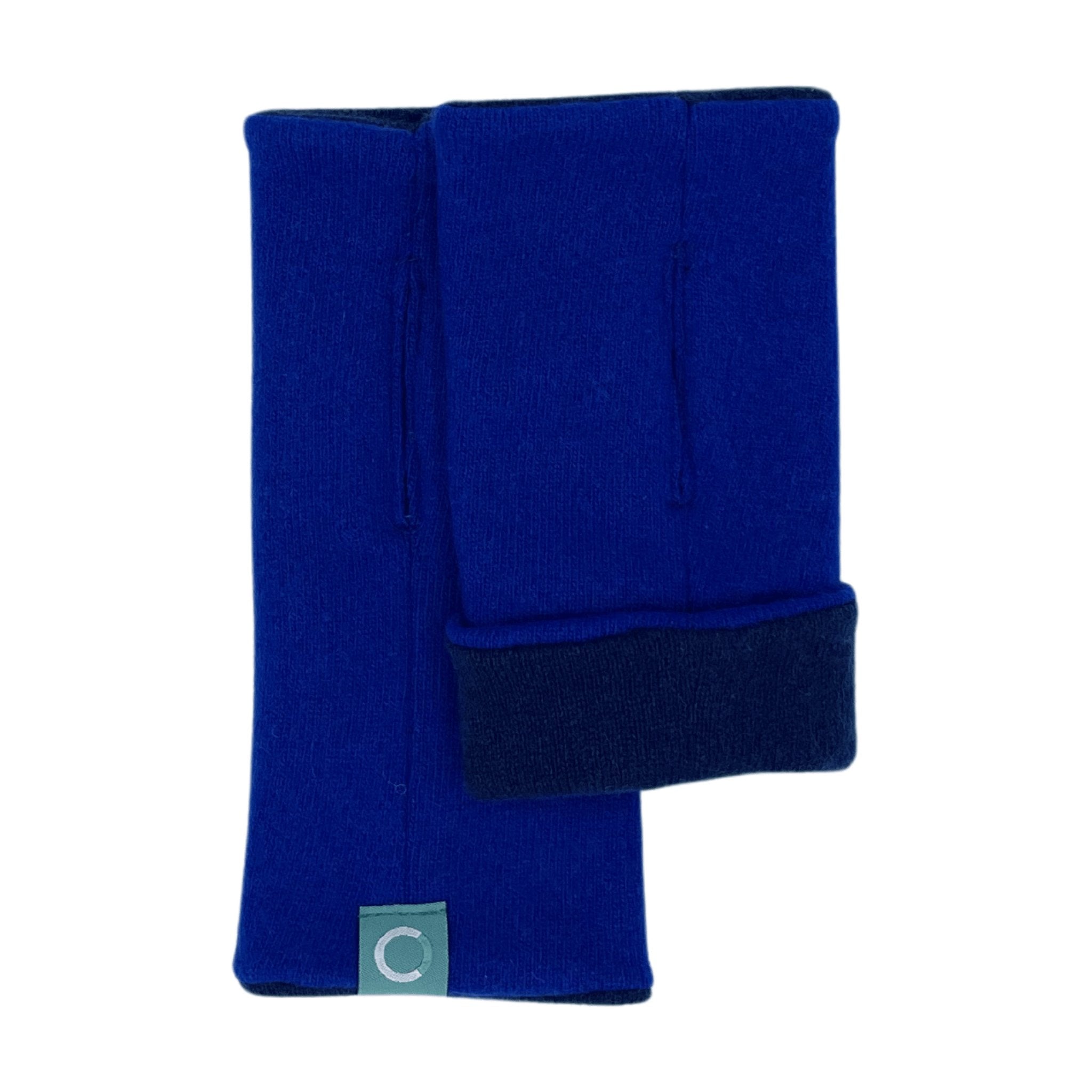 Recycled Cashmere Gloves | Ladies - Royal Blue Navy - Cashmere Circle