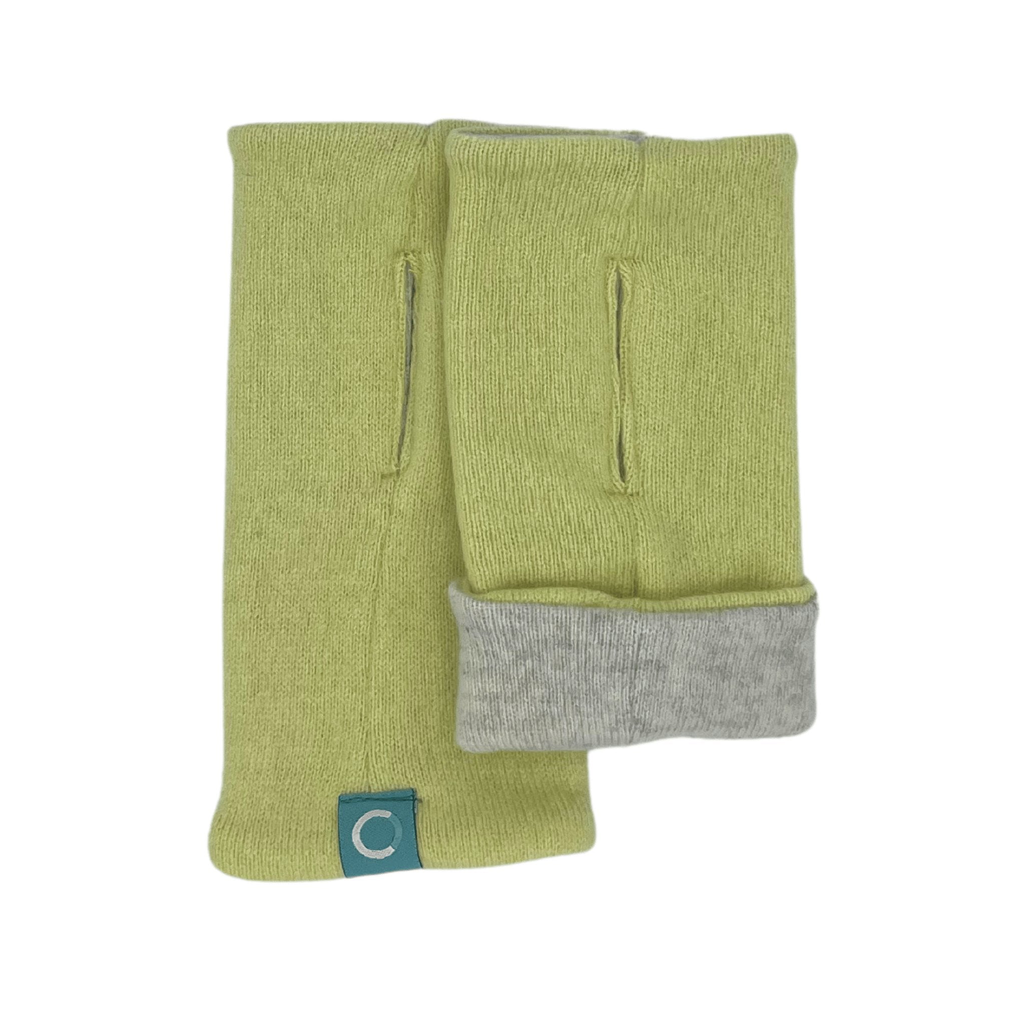 Recycled Cashmere Gloves | Ladies - Pastel Yellow - Cashmere Circle