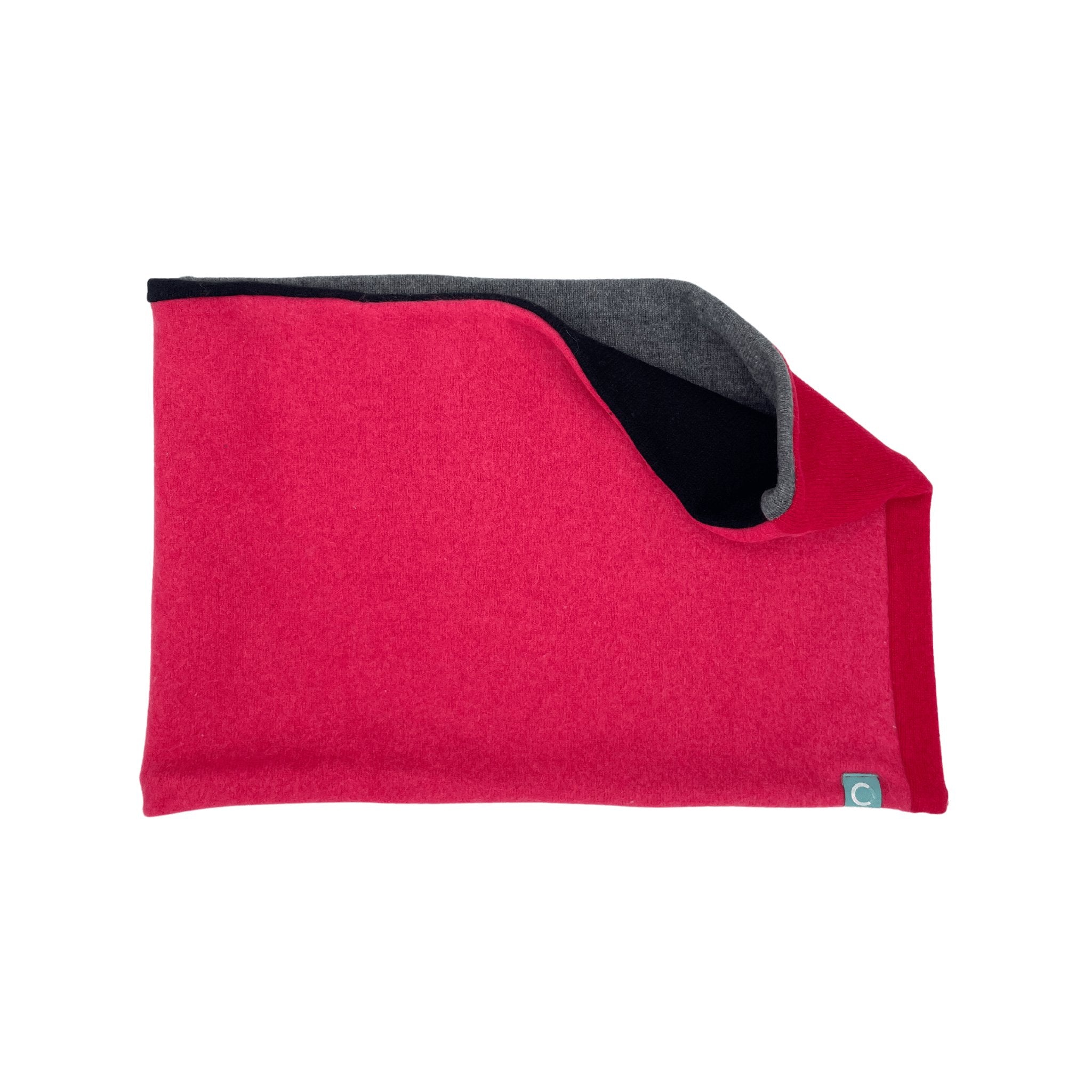 Recycled Neckwarmers | Large - Black & Pink & Grey & Red - Cashmere Circle