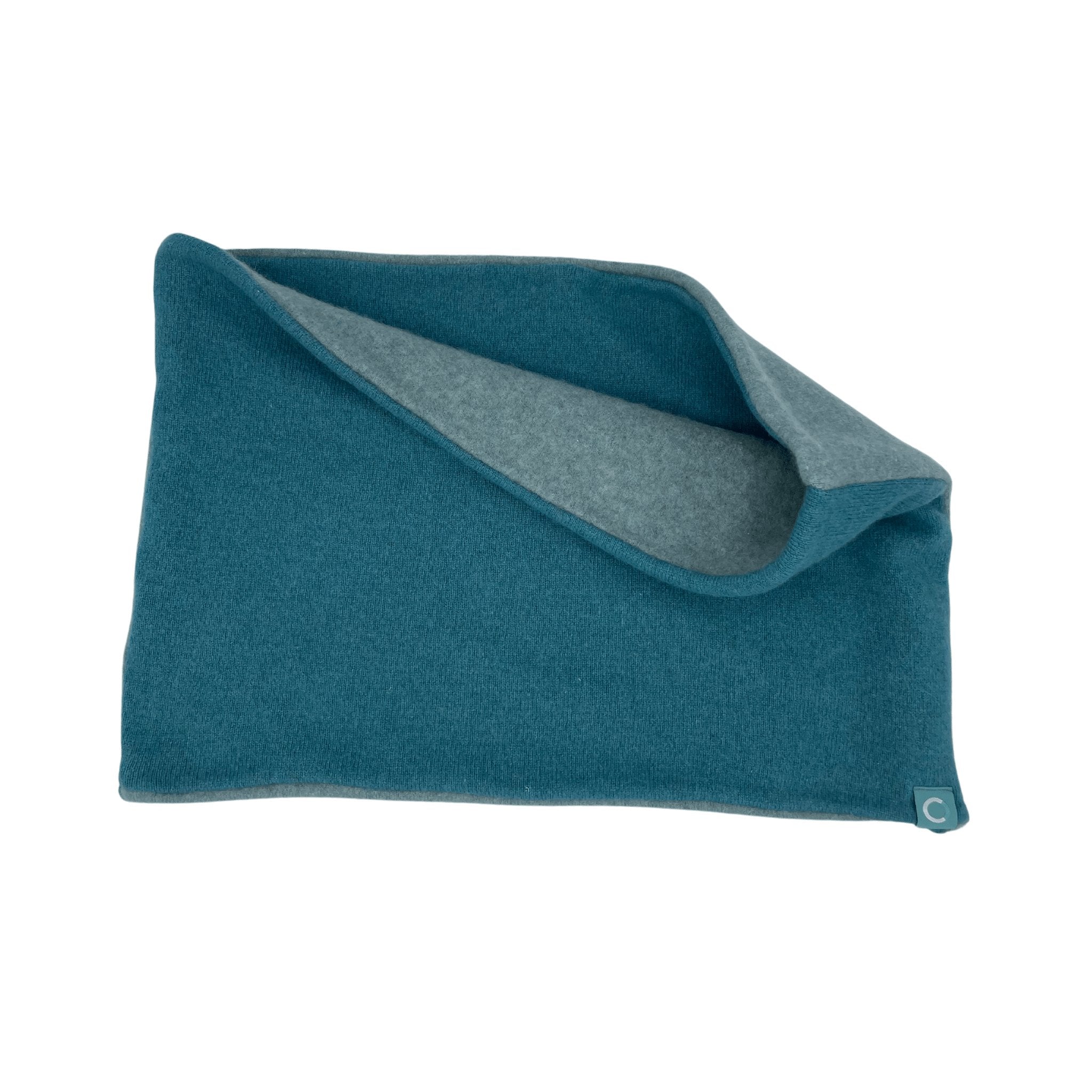 Recycled Neckwarmers | Large - Soft Teal - Cashmere Circle