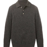 Mens Long Sleeve Cashmere Polo