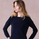 Relaxed Round Neck Cashmere Sweater - Izzy