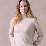 Relaxed Polo Neck Cashmere Sweater - Sophie