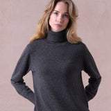 Relaxed Polo Neck Cashmere Sweater - Sophie