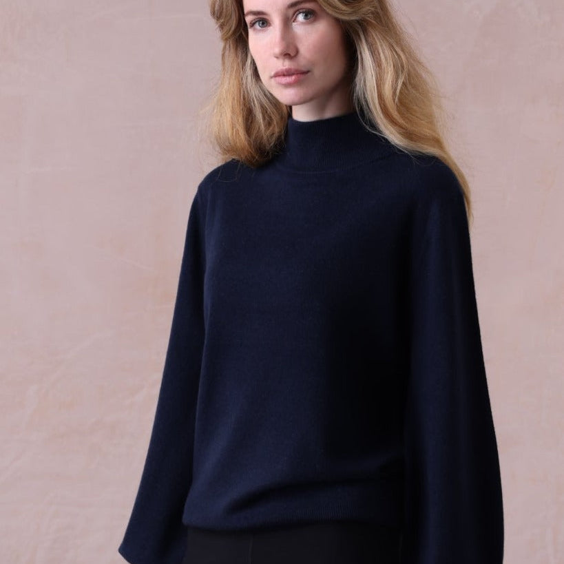 Cashmere Ballon Sleeve Sweater - Lyra