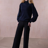 Cashmere Ballon Sleeve Sweater - Lyra