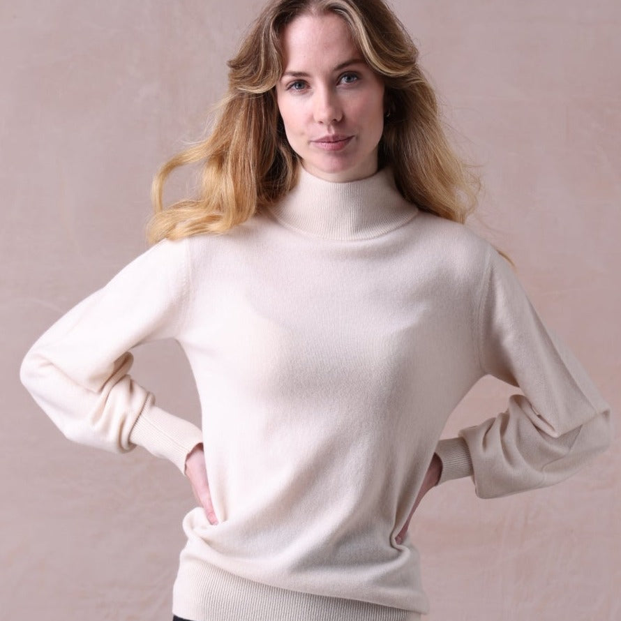 Cashmere Ballon Sleeve Sweater - Lyra