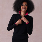 Cashmere Zip Neck Sweater - Jules