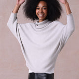 Ribbed Cashmere Batwing Top - Connie