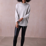Ribbed Cashmere Batwing Top - Connie