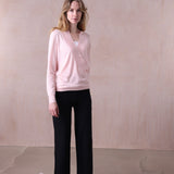 Crossover Cashmere Silk Sweater - Pippa