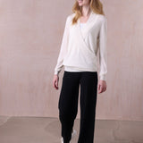 Crossover Cashmere Silk Sweater - Pippa