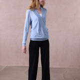 Crossover Cashmere Silk Sweater - Pippa