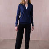 Crossover Cashmere Silk Sweater - Pippa