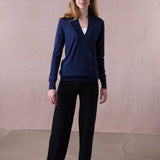 Crossover Cashmere Silk Sweater - Pippa