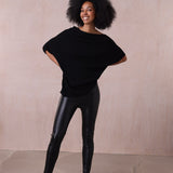 Cashmere Rib Cape Top - Belinda