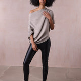 Cashmere Rib Cape Top - Belinda