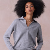 Cashmere Collar Sweater - Jane