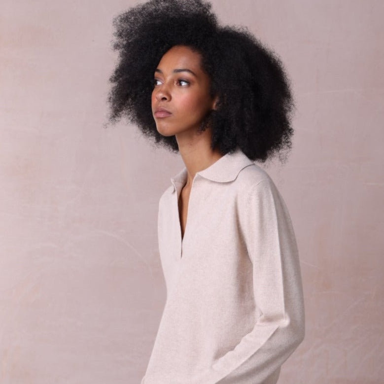 Cashmere Collar Sweater - Jane
