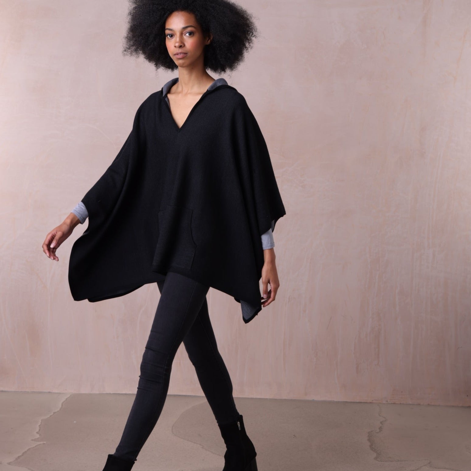 Merino Hooded Cape - Adele
