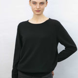 Relaxed Round Neck Cashmere Sweater - Izzy