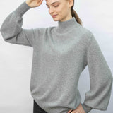 Cashmere Ballon Sleeve Sweater - Lyra