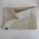 Cream Ribbed Cashmere Neckwarmer