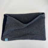 Grey & Navy Cashmere Neckwarmer