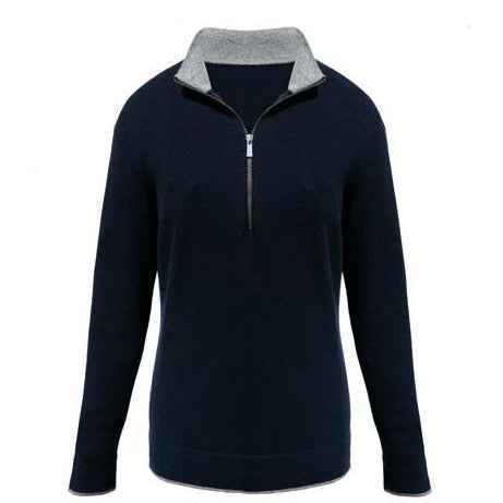 Cashmere Zip Neck Sweater - Jules