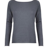 Wide Cashmere Neck Top - Megan