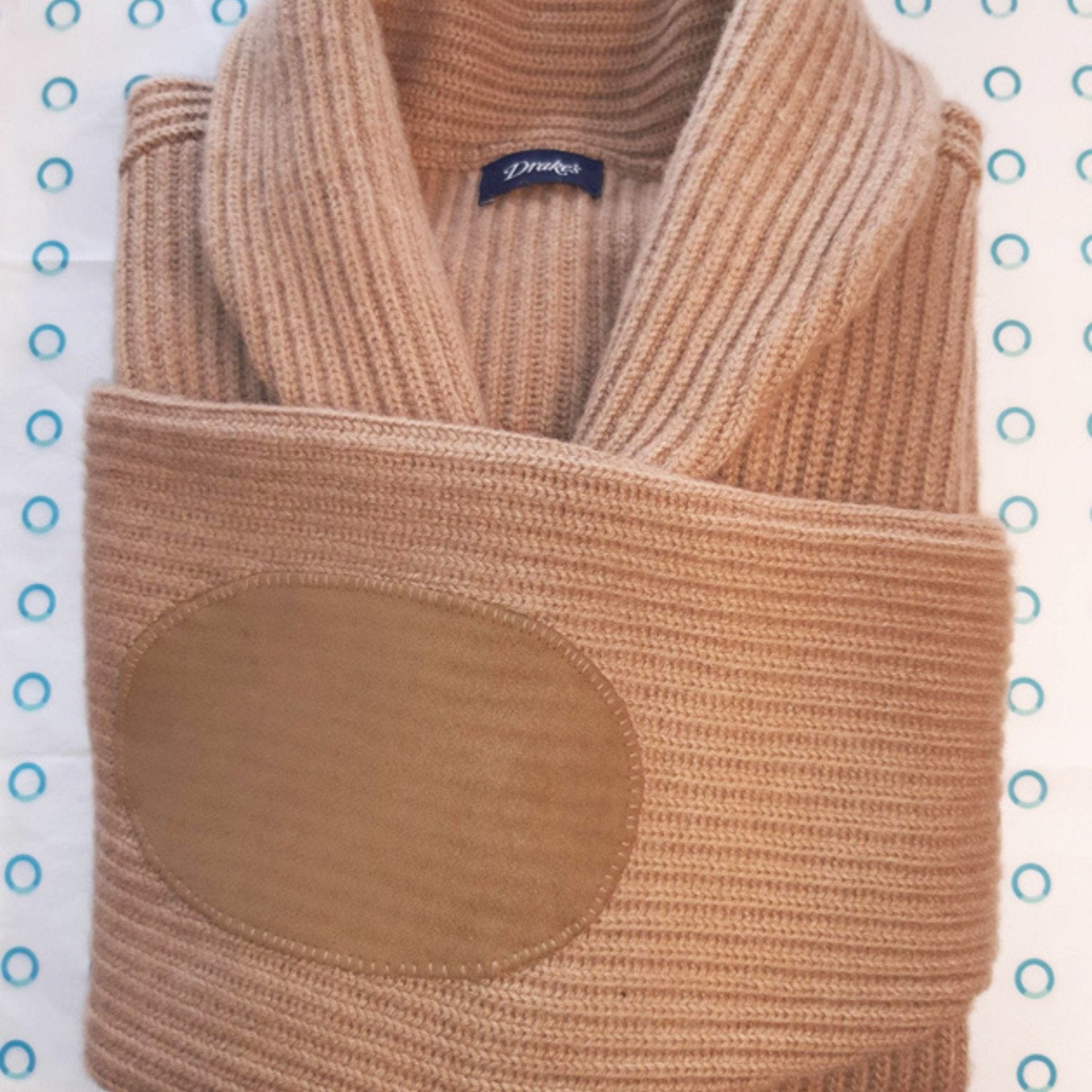 Cashmere sweater sales with elbow patches