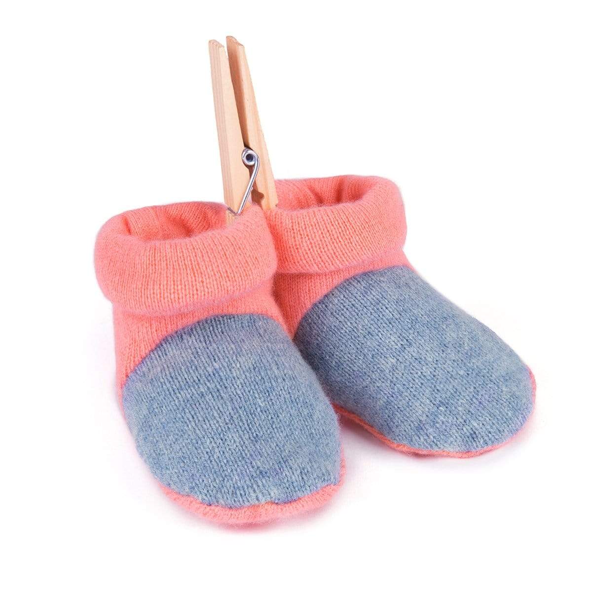 Recycled Baby Booties - Cashmere Circle
