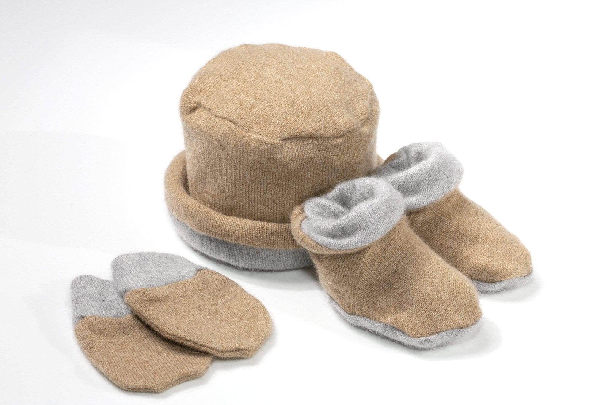 Recycled Baby Sets - Sand/Grey - Cashmere Circle