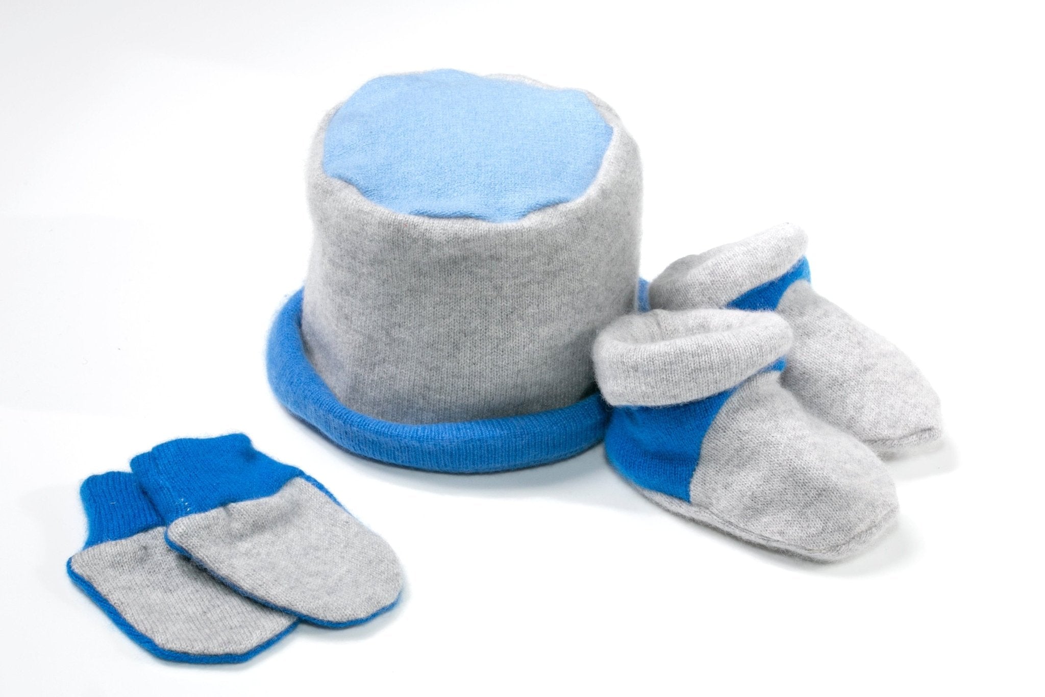 Recycled Baby Sets - Soft Blue/Dark Blue - Cashmere Circle