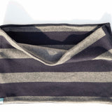 Recycled Neckwarmers | Regular - Navy & Grey Stripes - Cashmere Circle